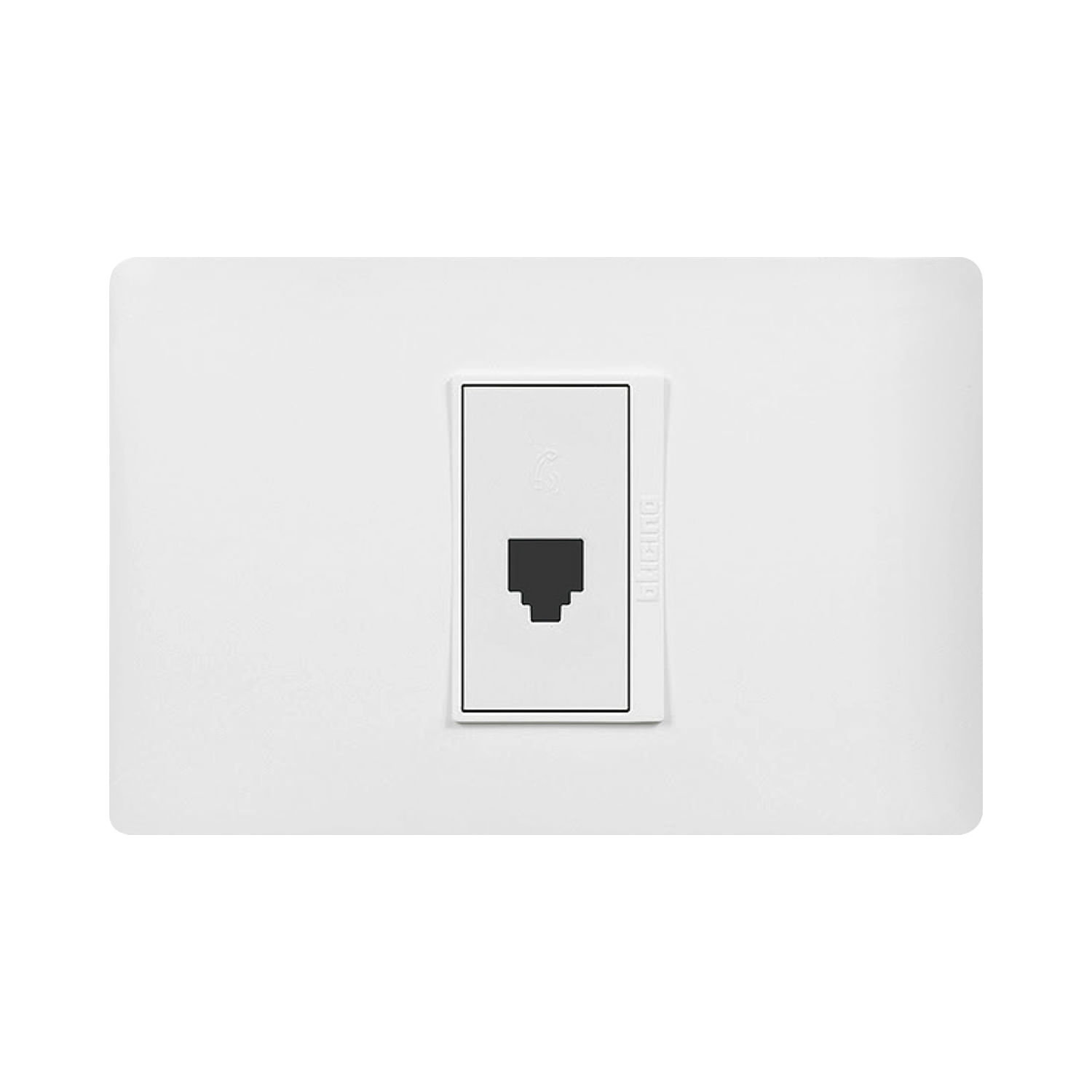 Toma Telefonica RJ11 Blanca Armada Luzica PU1182 (154906) — BTicino