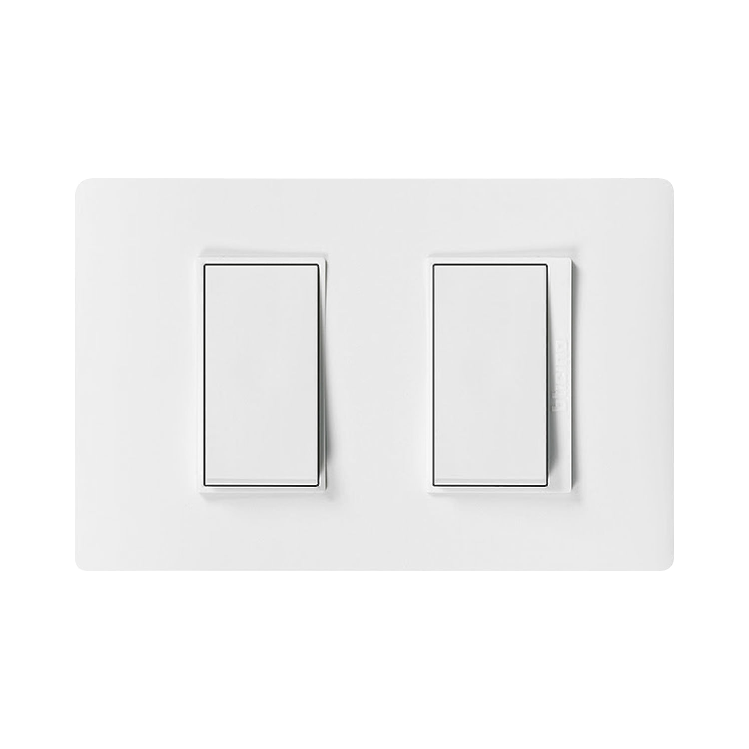 Interruptor Doble 9/24 10A 250V Blanco Armado Luzica PU1201 (154916) — BTICINO