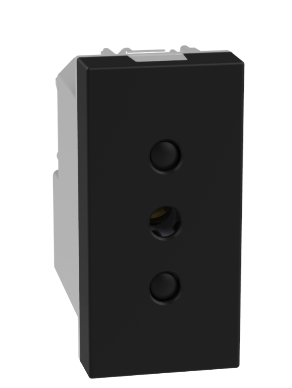 Módulo Toma Corriente 2P+T10A 250VAC Negro JB4113 — BTicino — BTICINO