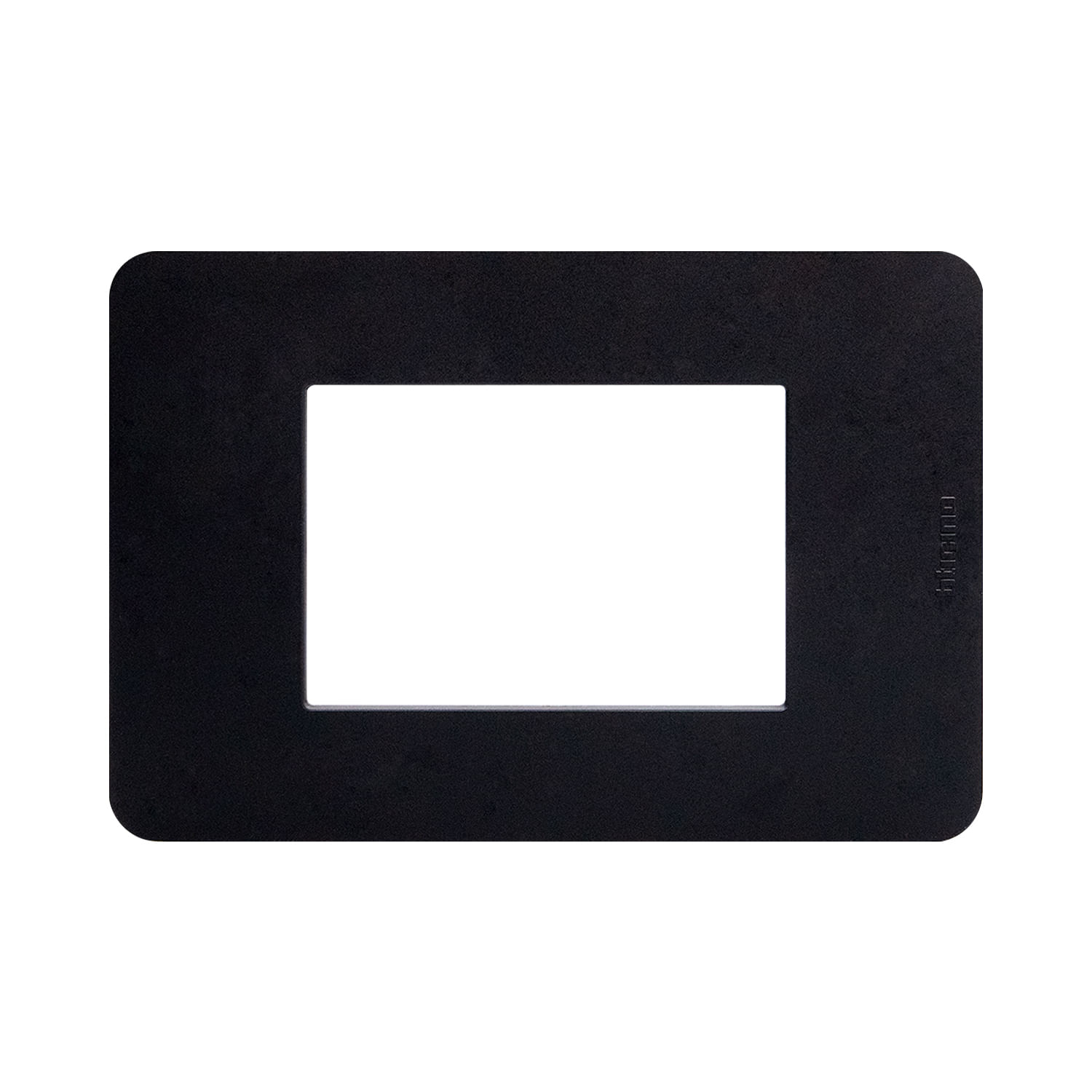 Placa 3 Puestos Negro JA4803JB — BTicino — BTICINO