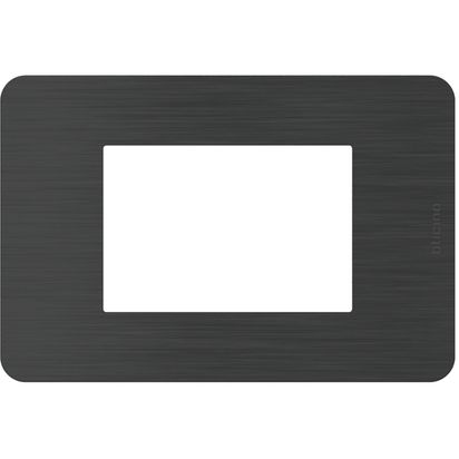 Placa 3 Puestos Niquel Negro JA4803EN — BTicino — BTICINO