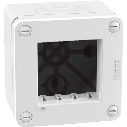 Caja 2 Módulos IP40 Blanco 28402W — BTicino — BTicino