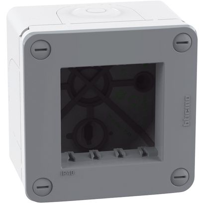 Caja 2 Módulos IP40 Gris 28402G — BTicino — BTicino