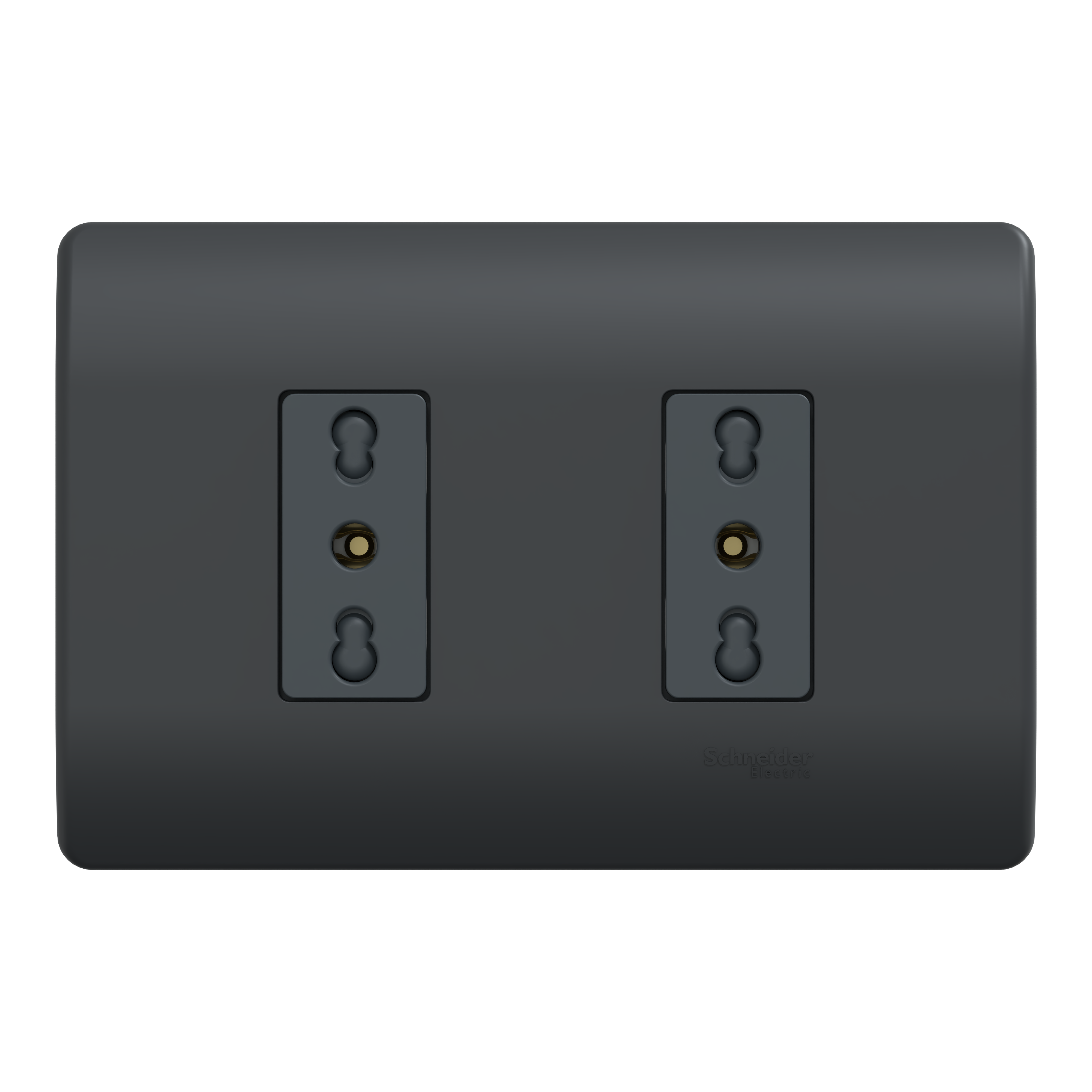 Enchufe Doble 2P+T 10/16A 250V Genesis MWD60826 Negro (156434) — SCHNEIDER ELECTRIC