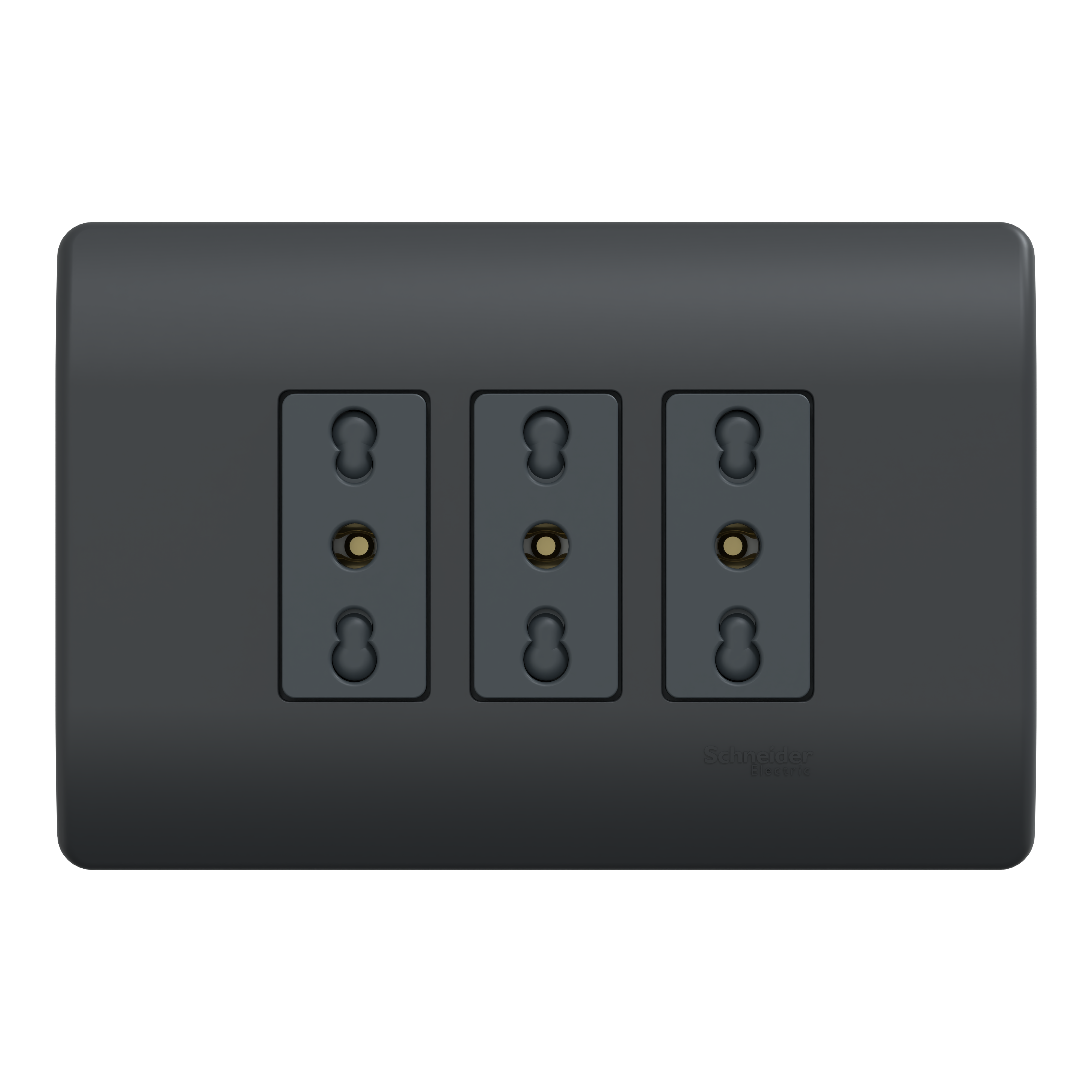 Enchufe Triple 2P+T 10/16A 250V Genesis MWD60836 Negro (156435) — SCHNEIDER ELECTRIC