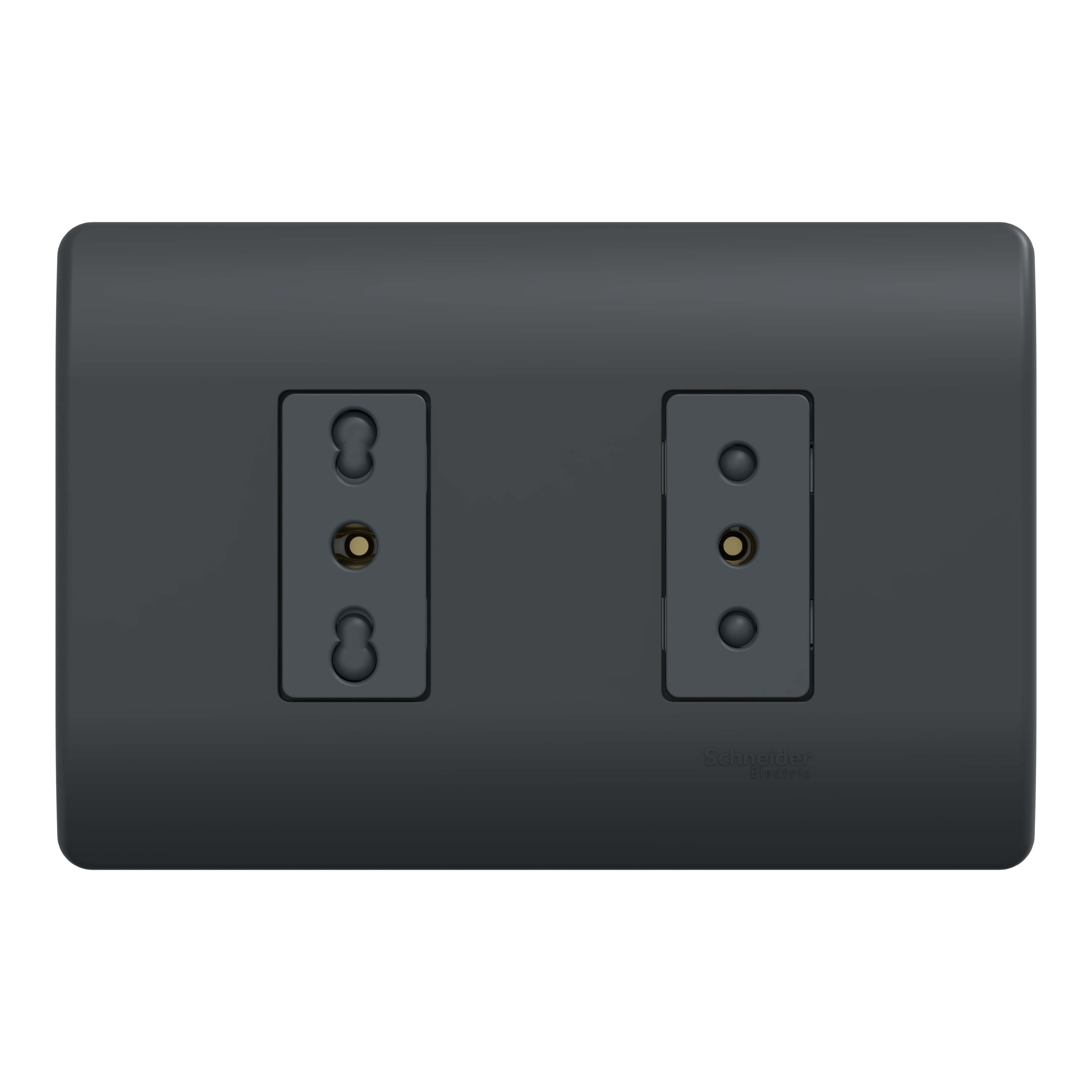 Enchufe Hembra Doble 10A+16A 250V Genesis MWD60946 Negro (156436) — SCHNEIDER ELECTRIC