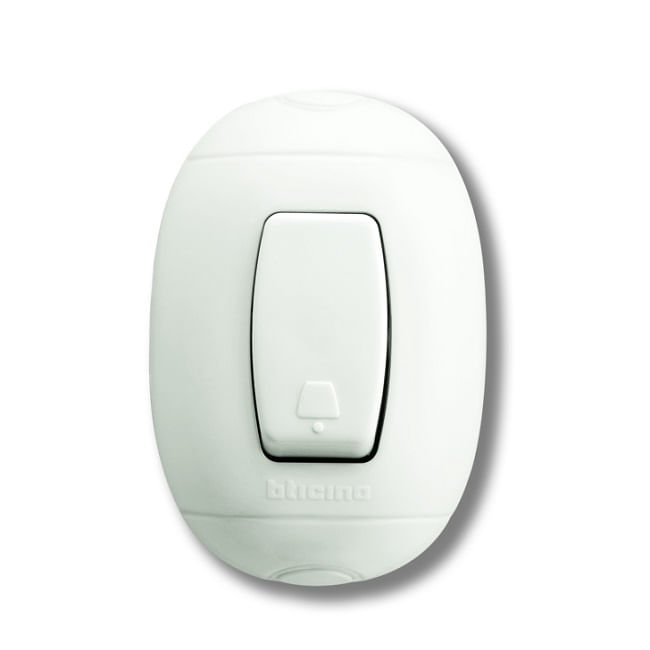 Interruptor Pulsador 10A 250V Blanco Sob P59B Oval (156503) — BTICINO