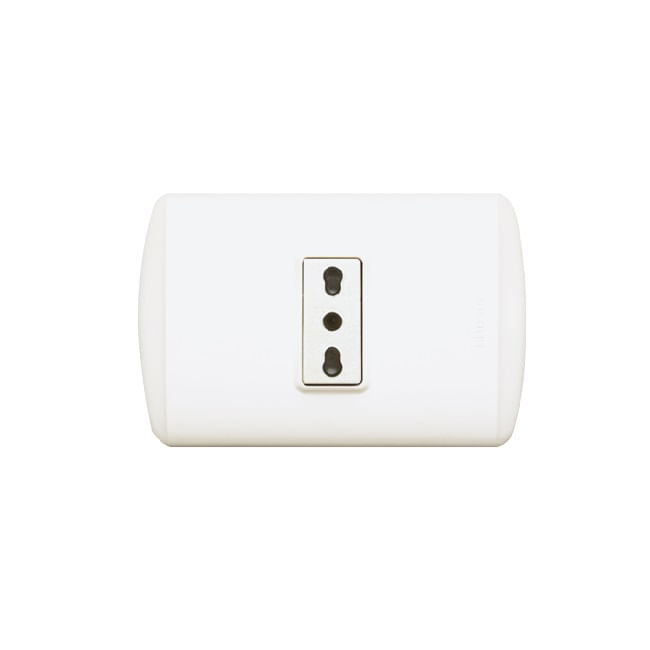 Enchufe Simple 2P+T 10/16A 250V Blanca Emb 1180BN Modus Plus (156658) — BTICINO