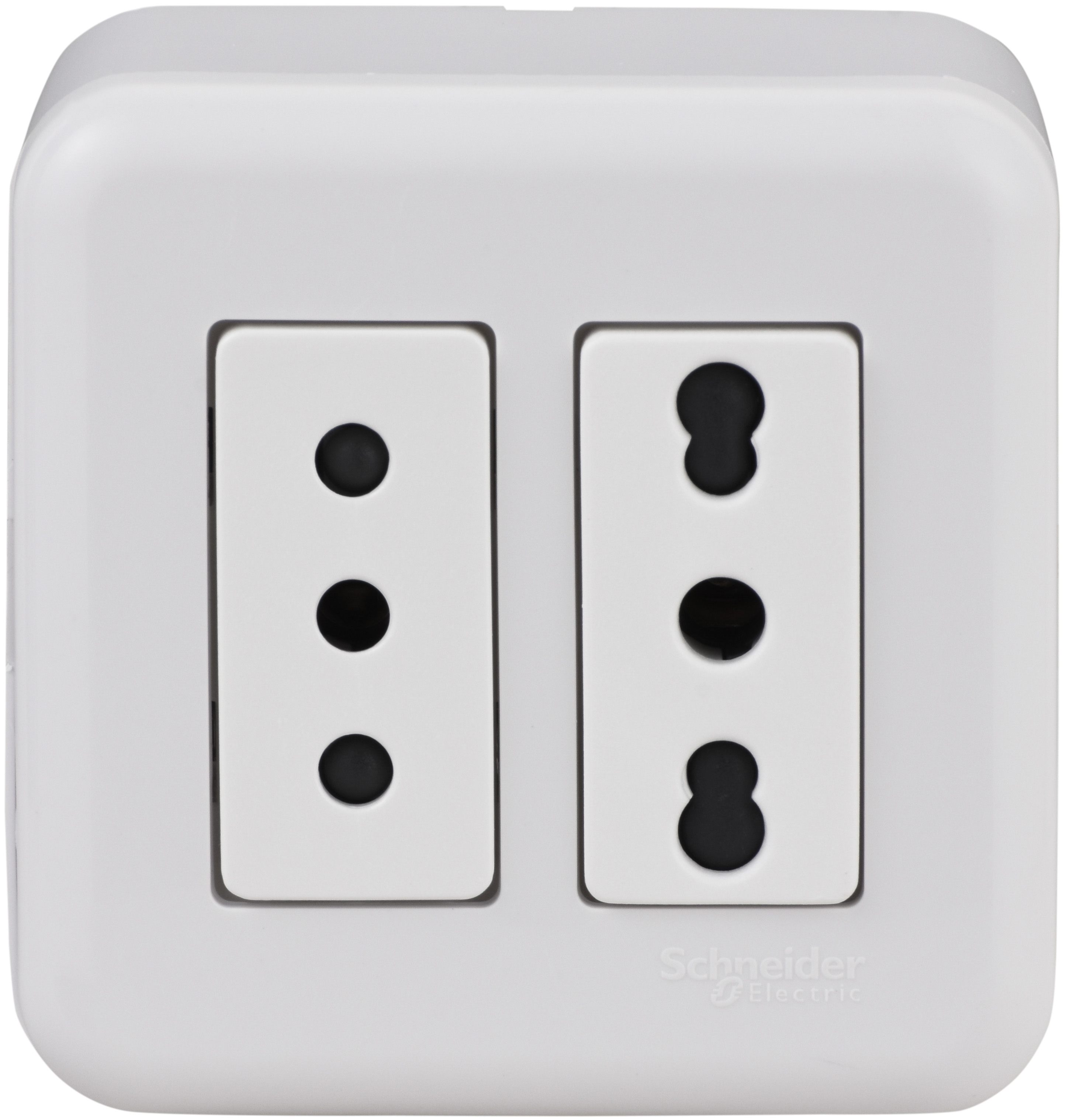 Casquete Armado Toma Corriente 10A + 10/16A Blanco Genesis MWD66240 (156838) — SCHNEIDER ELECTRIC