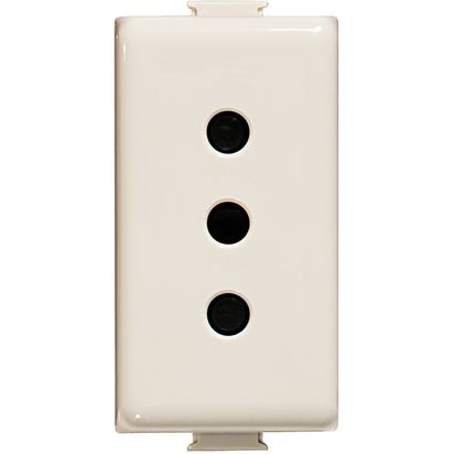 Modulo Enchufe 2P+T 10A 250V Marfil Matix A5113 (158613) — BTICINO