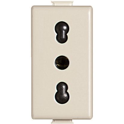 Modulo Enchufe 2P+T 10/16A 250V Marfil Matix A5180 (158616) — BTICINO