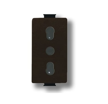 Modulo Enchufe 2P+T 10/16A 250V Gris Moro Matix AM5180CG (158618) — BTICINO