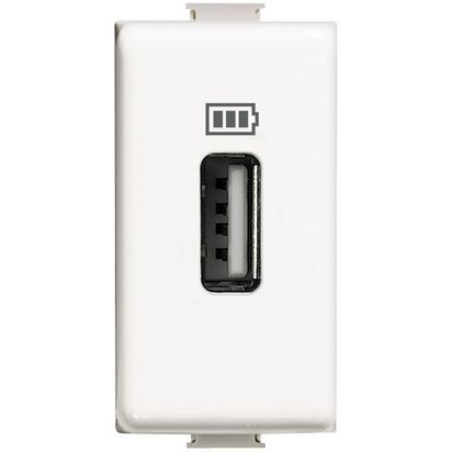 Modulo Cargador USB 230VAC 1100mA Blanco AM5285C1 Matix (158653) — BTicino