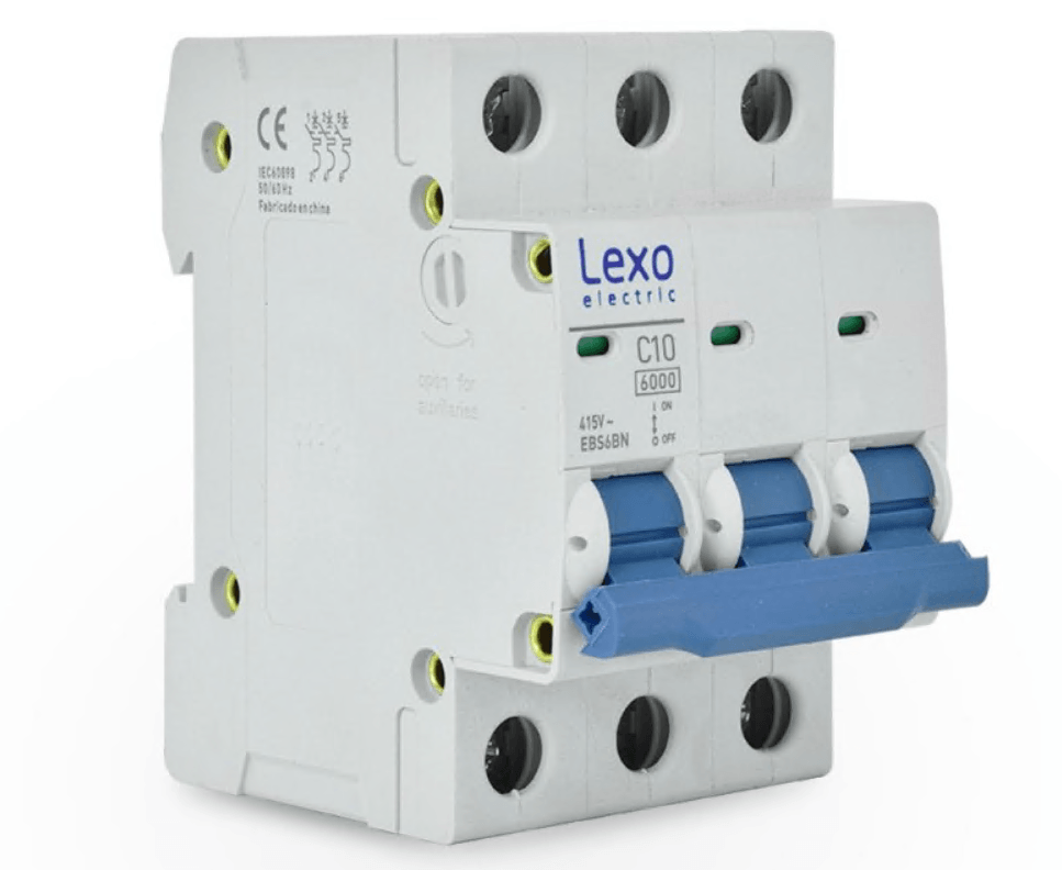 Interruptor automático 3x32A 6kA curva C 5300132 — LEXO