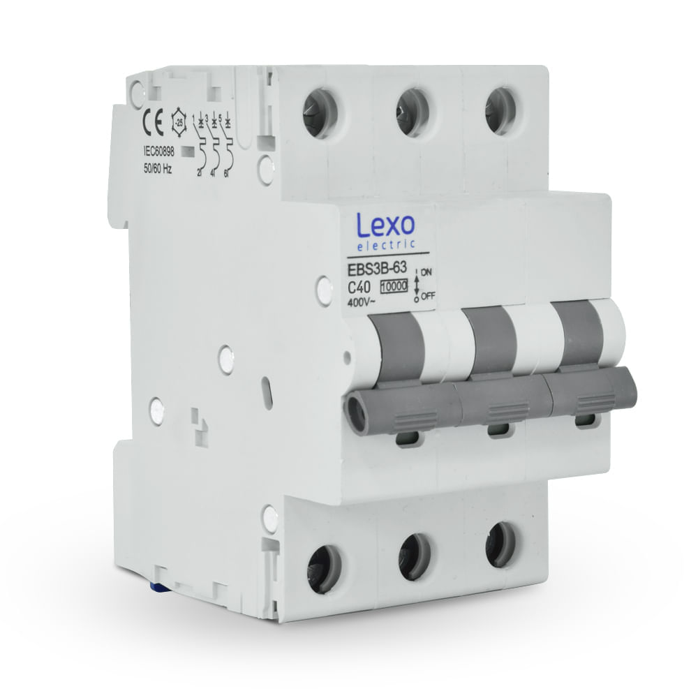 Interruptor automático 3x40A 10kA curva C 5310340 — LEXO
