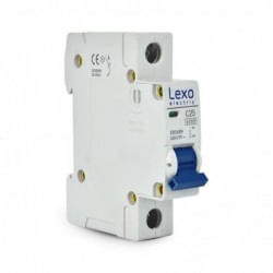 Interruptor automático 1x25A 6kA curva C 5300025 — LEXO