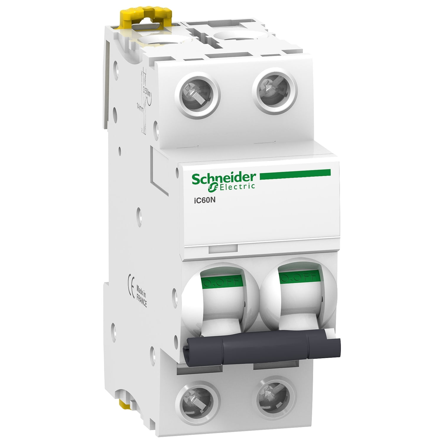 Interruptor automático 2x20A 10kA curva C iC60N A9F77220 Schneider — Schneider