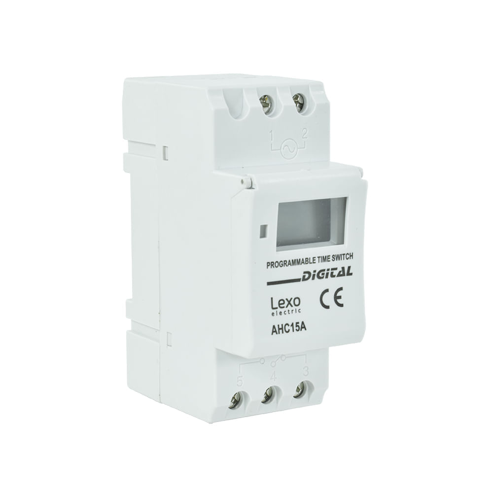 Interruptor Horario Digital a Riel 15A 230V 5383015 Lexo (182019) — LEXO