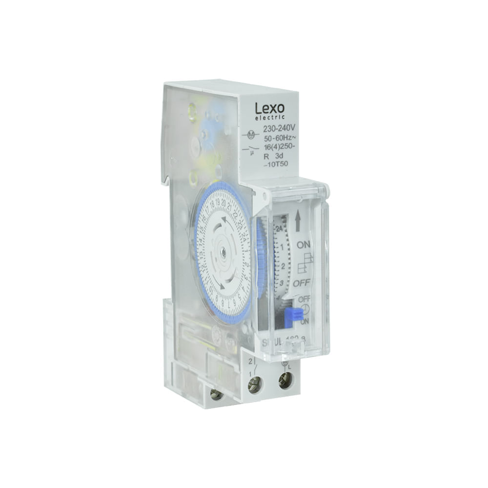 Interruptor Horario Analogo 16A 250VAC Crm 18mm 5383001 Lexo (182021) — LEXO
