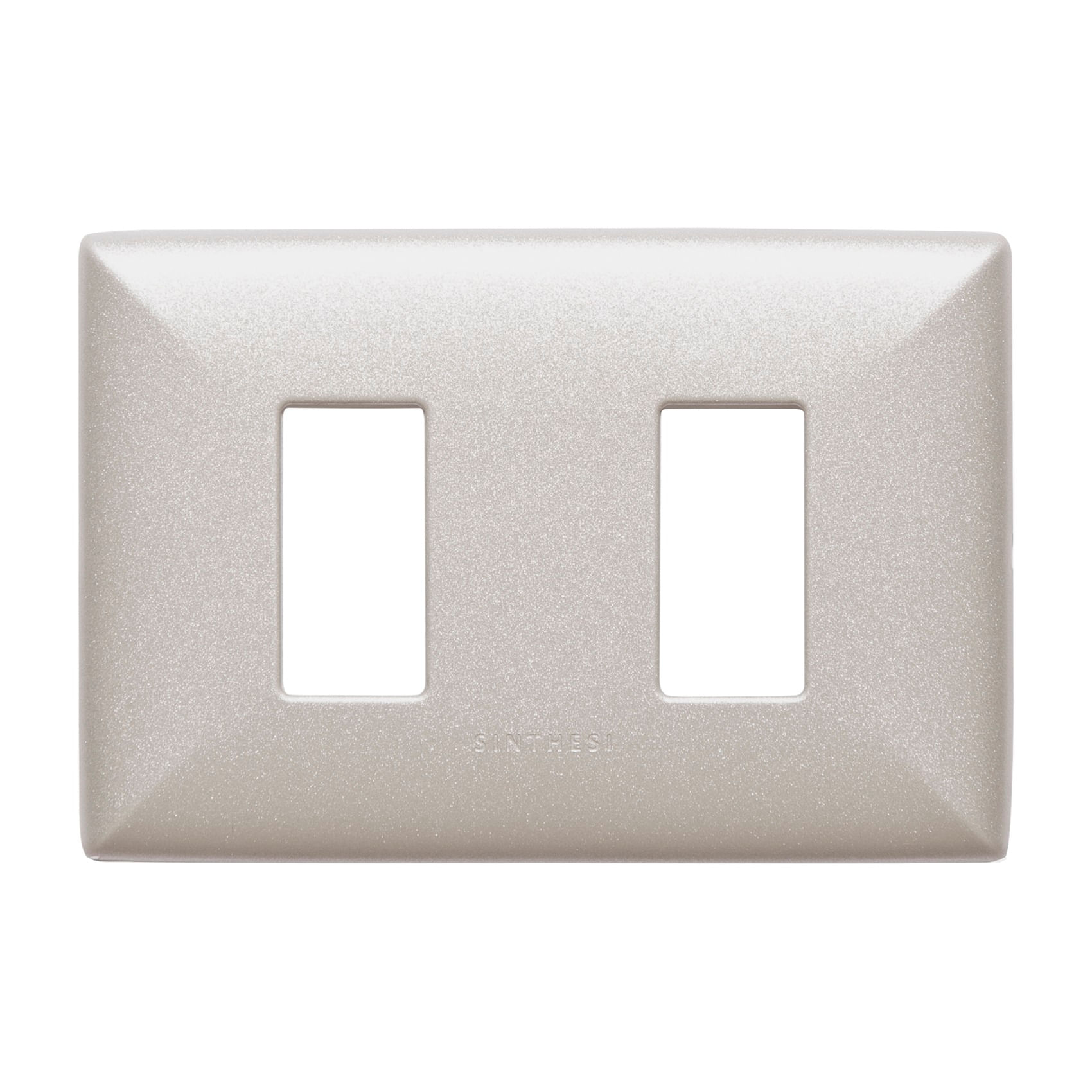Placa 2 Puestos S17 ABS Champagne Con Soporte 170230 — Sinthesi — Sinthesi