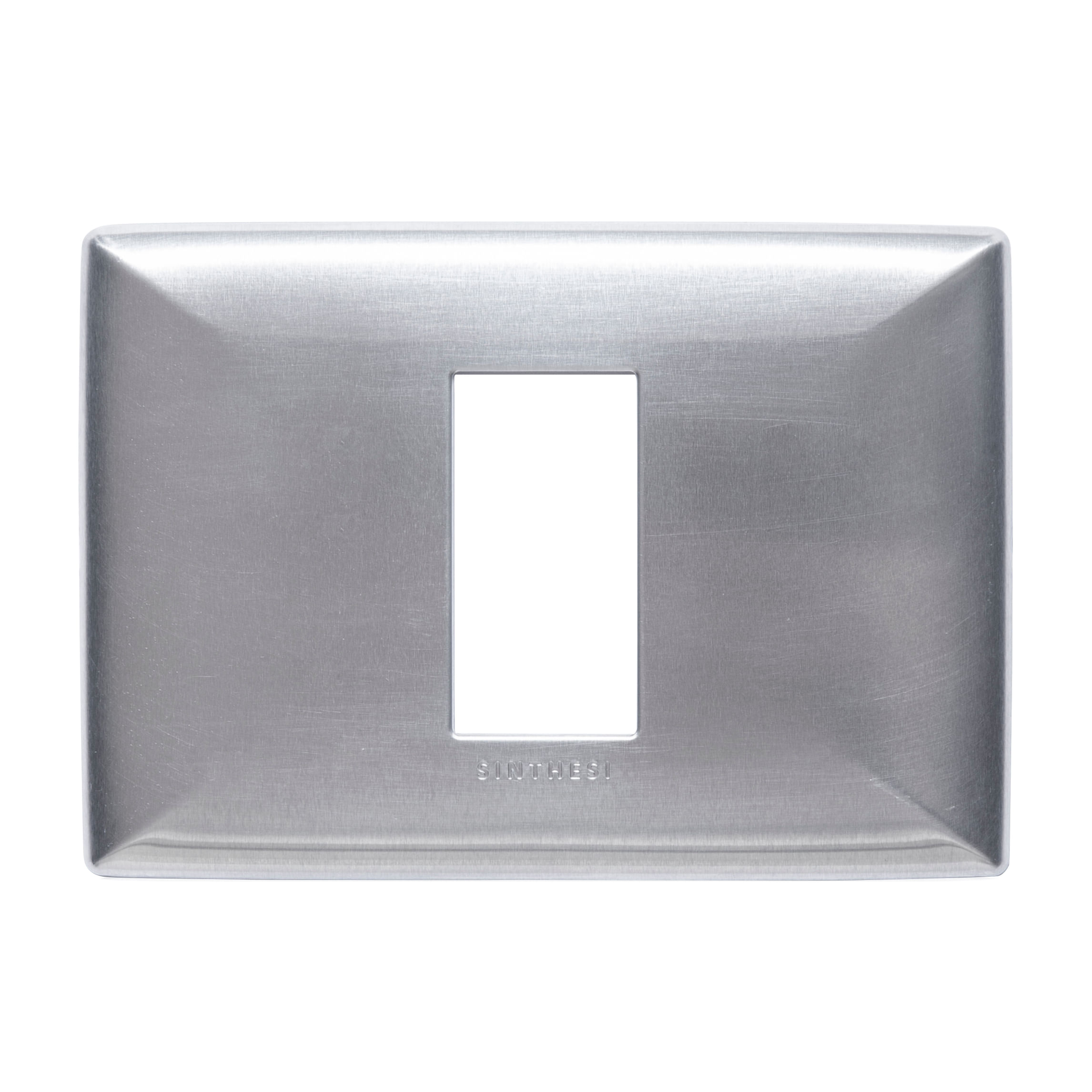 Placa 1 Puesto S22 Aluminio Natural Con Soporte 220120 — Sinthesi — Sinthesi