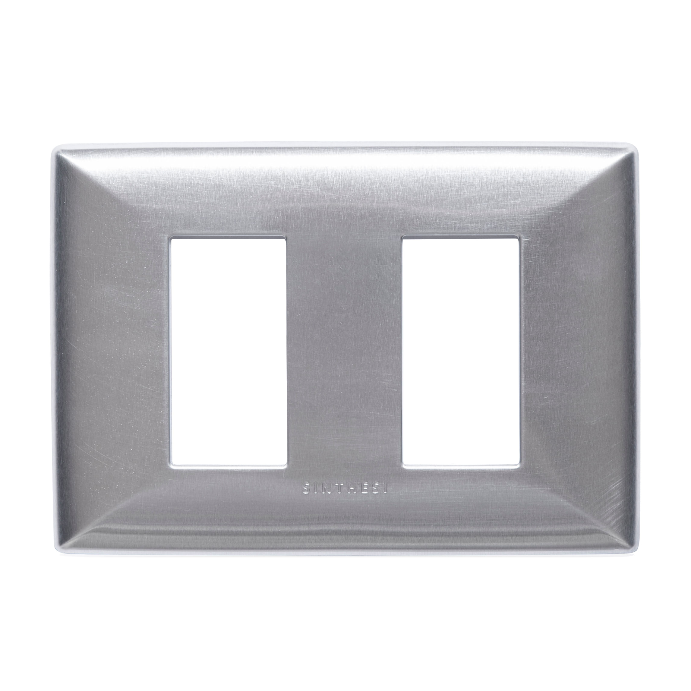 Placa 2 Puestos S22 Aluminio Natural Con Soporte 220220 — Sinthesi — Sinthesi