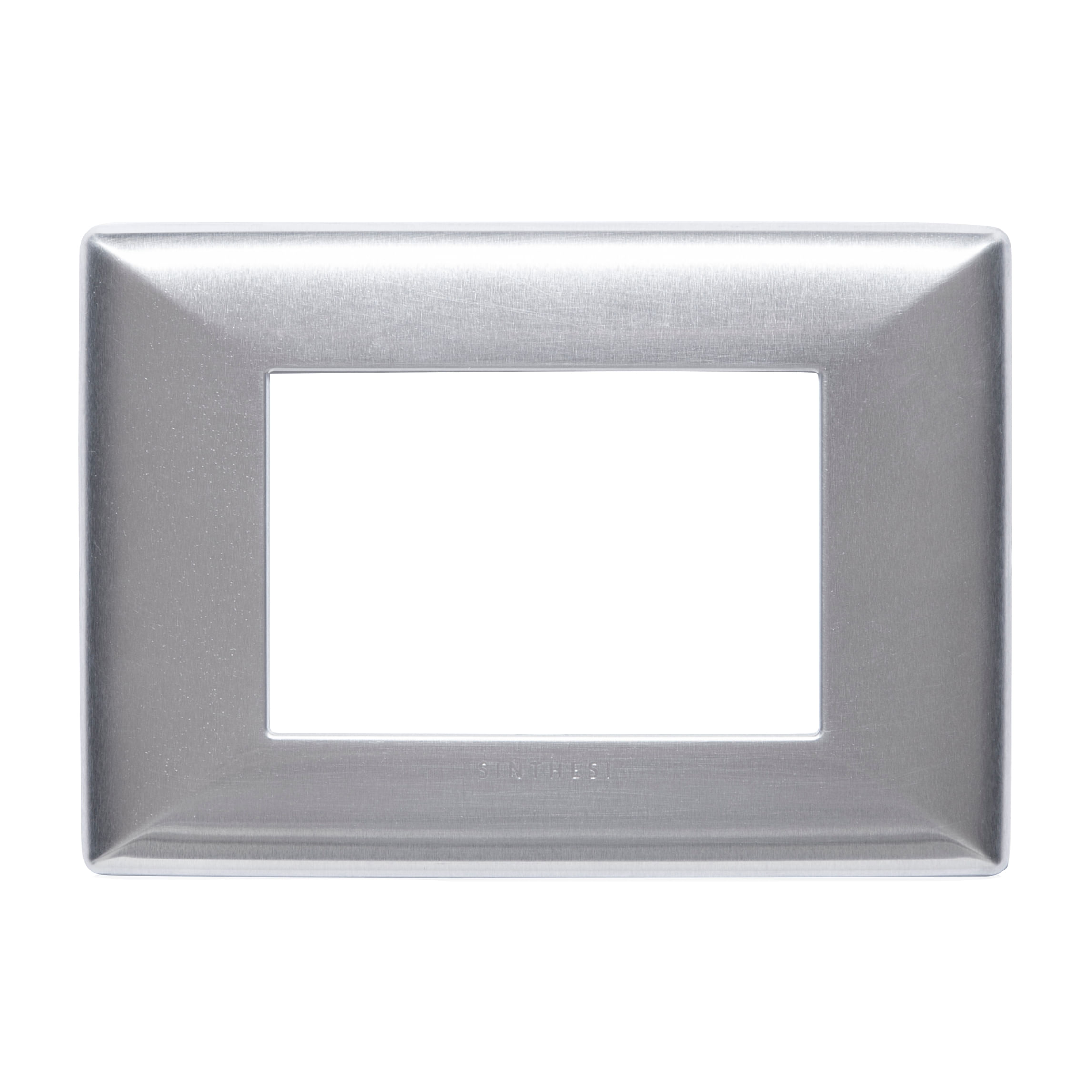 Placa 3 Puestos S22 Aluminio Natural Con Soporte 220320 — Sinthesi — Sinthesi