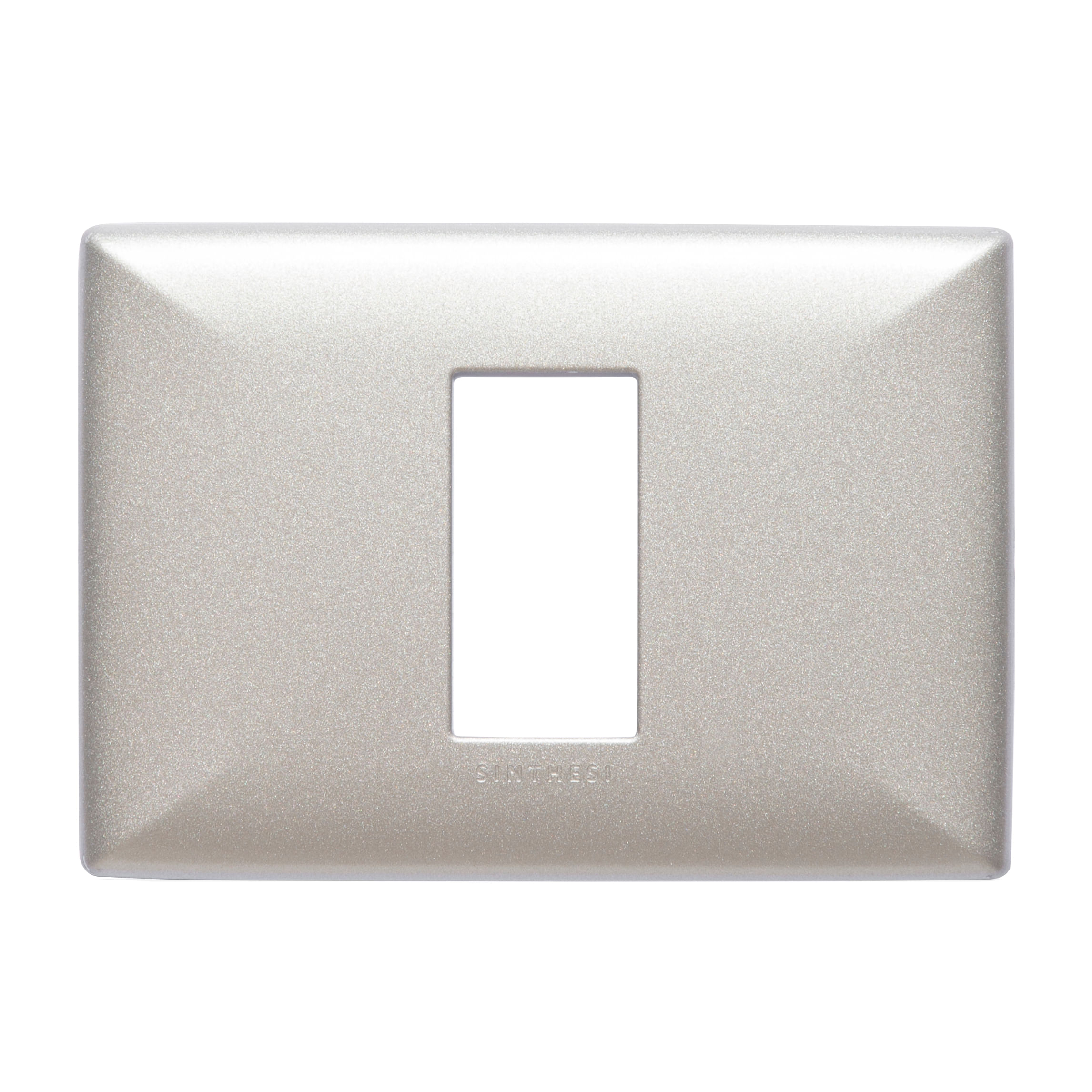 Placa 1 Puesto S22 Aluminio Champagne Con Soporte 220132 — Sinthesi — Sinthesi
