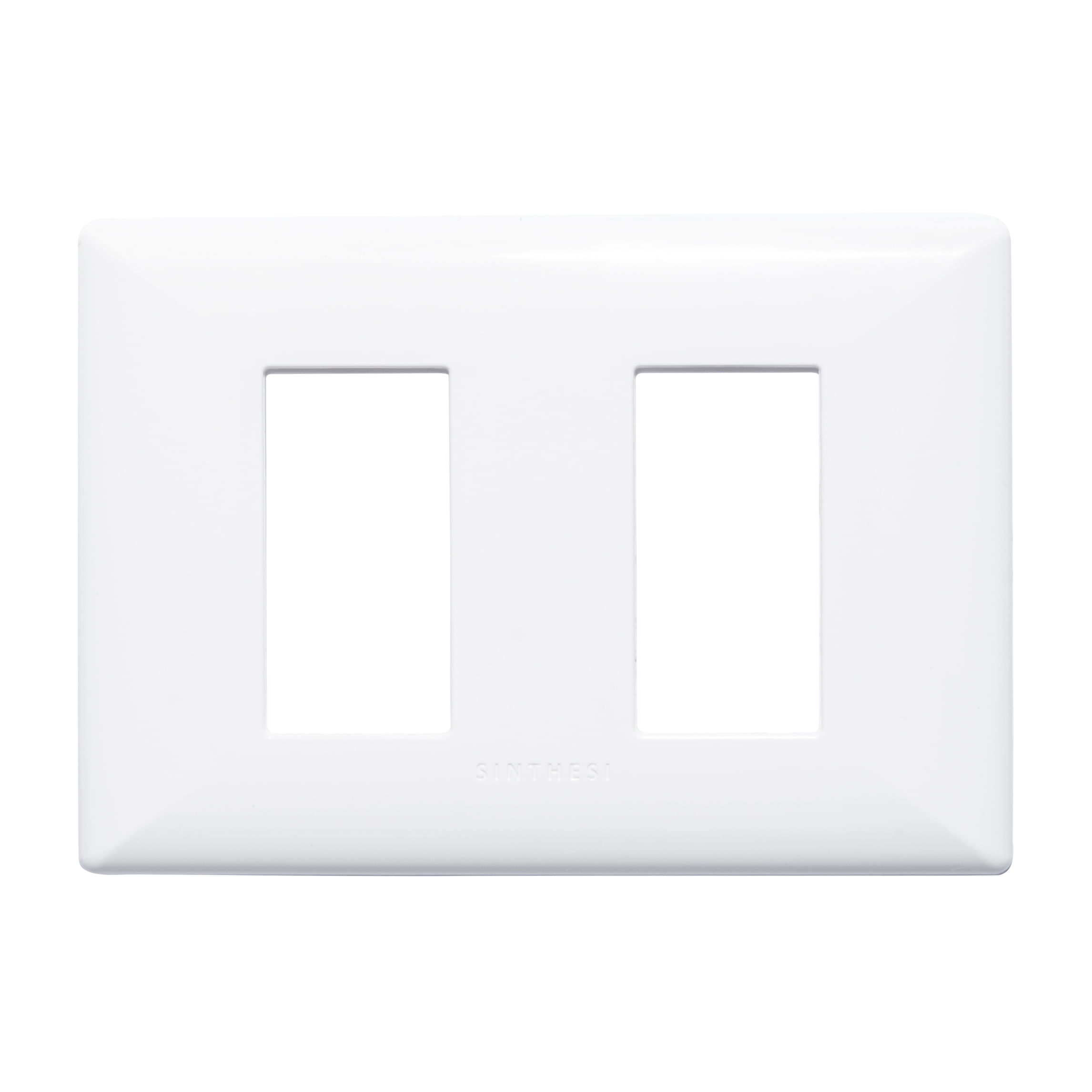 Placa 2 Puestos S22 ABS Blanco Con Soporte 220201 — Sinthesi — Sinthesi