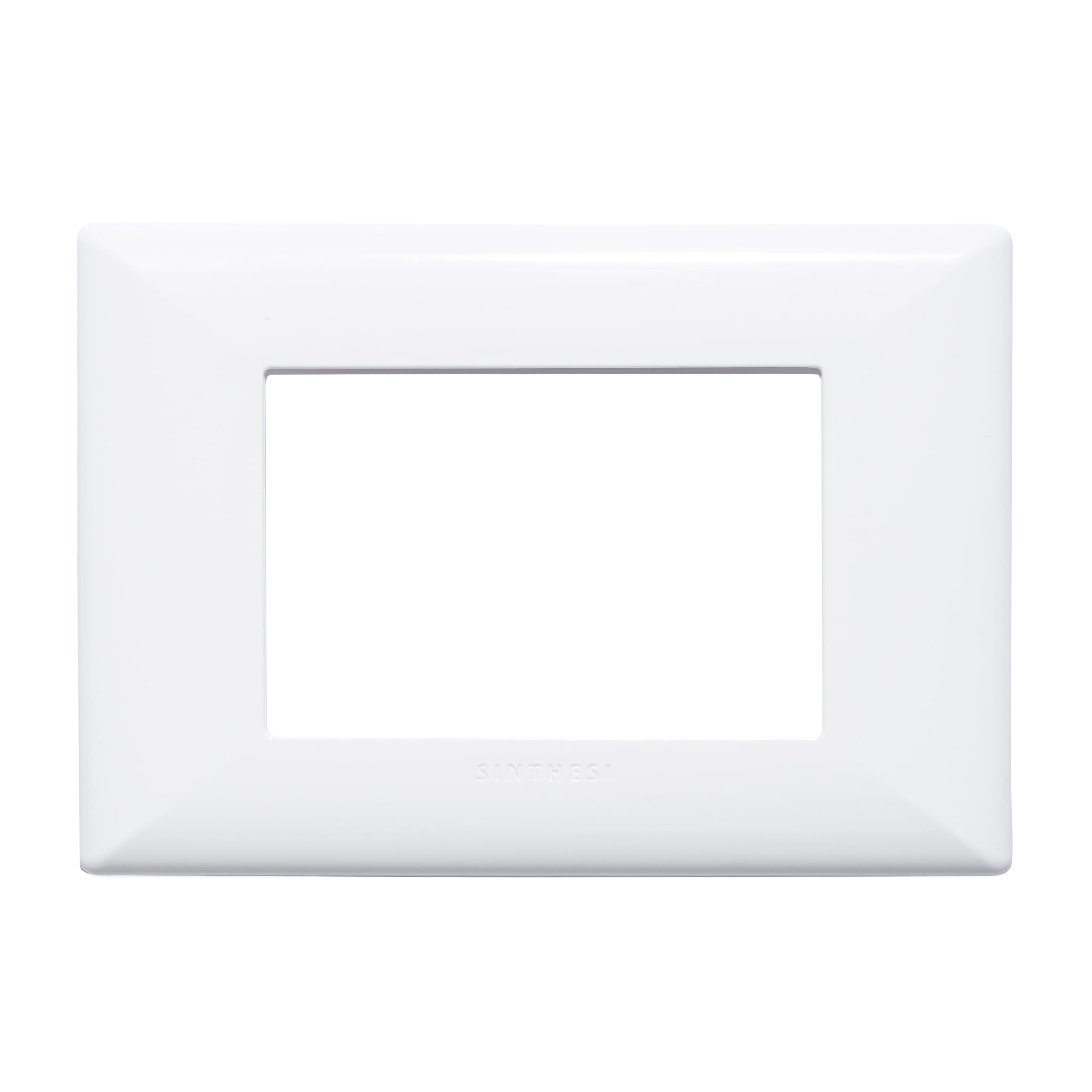 Placa 3 Puestos S22 ABS Blanco Con Soporte 220301 — Sinthesi — Sinthesi