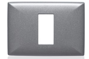 Placa 1 Puesto S22 ABS Grafito Con Soporte 220133 — Sinthesi — Sinthesi