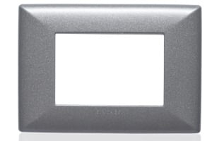 Placa 3 Puestos S22 ABS Grafito Con Soporte 220333 — Sinthesi — Sinthesi