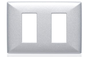 Placa 3 Puestos S22 ABS Plata Con Soporte 220327 — Sinthesi — Sinthesi