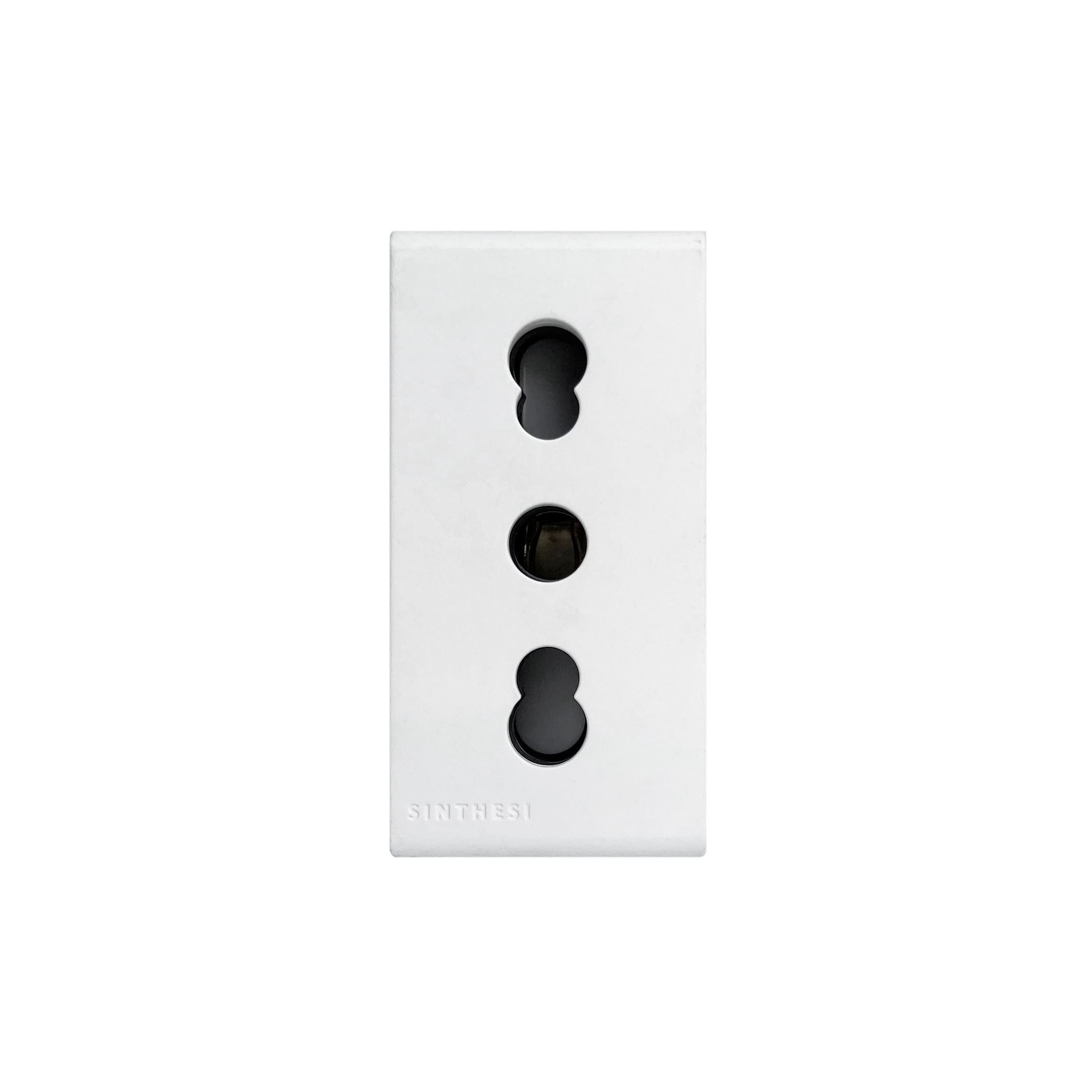 Módulo Tomacorriente Bipaso 10/16A 250V 2P+T S33 Blanco Mate 333121 — Sinthesi — Sinthesi