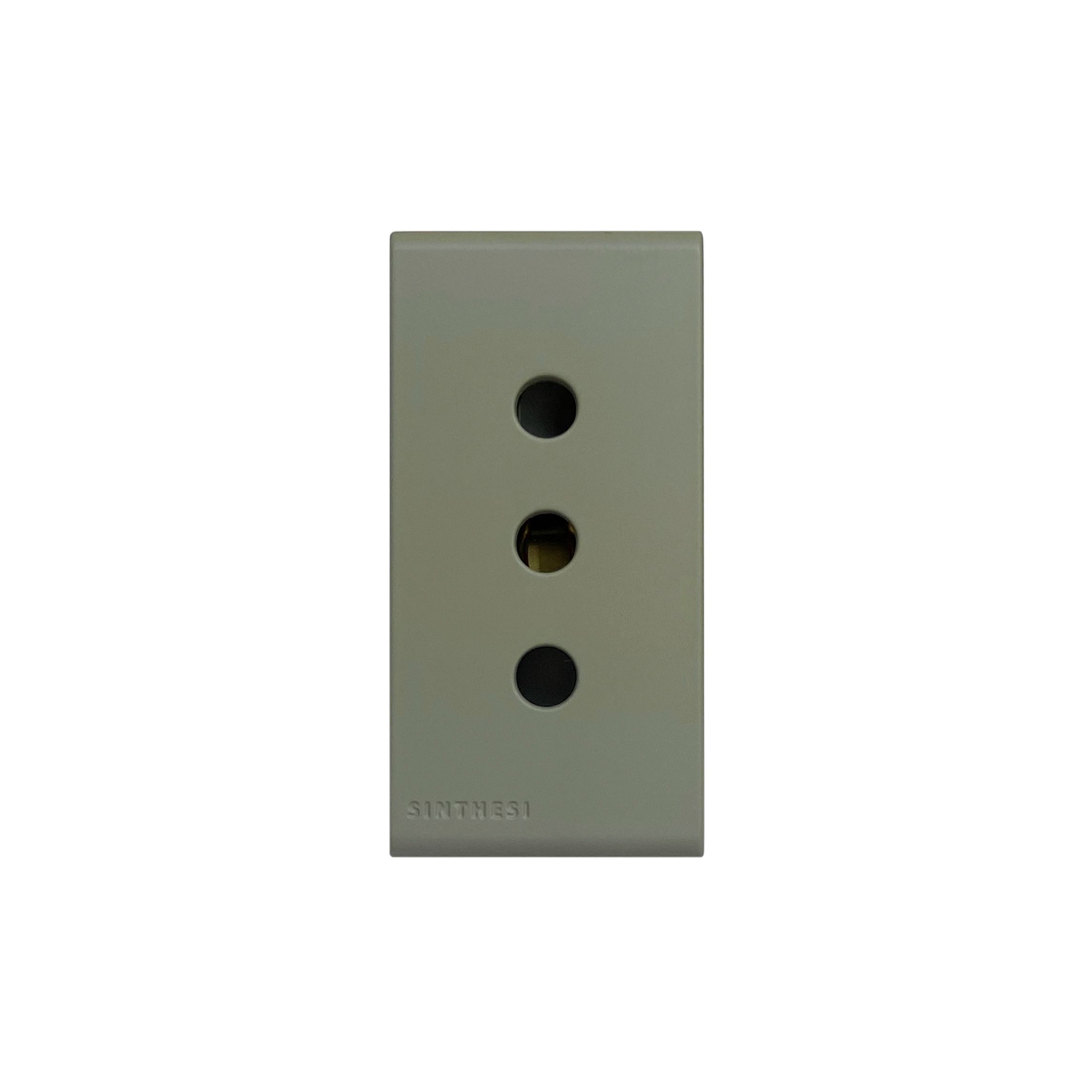 Módulo Tomacorriente 10A 250V 2P+T S33 Beige Mate 333022 — Sinthesi — Sinthesi