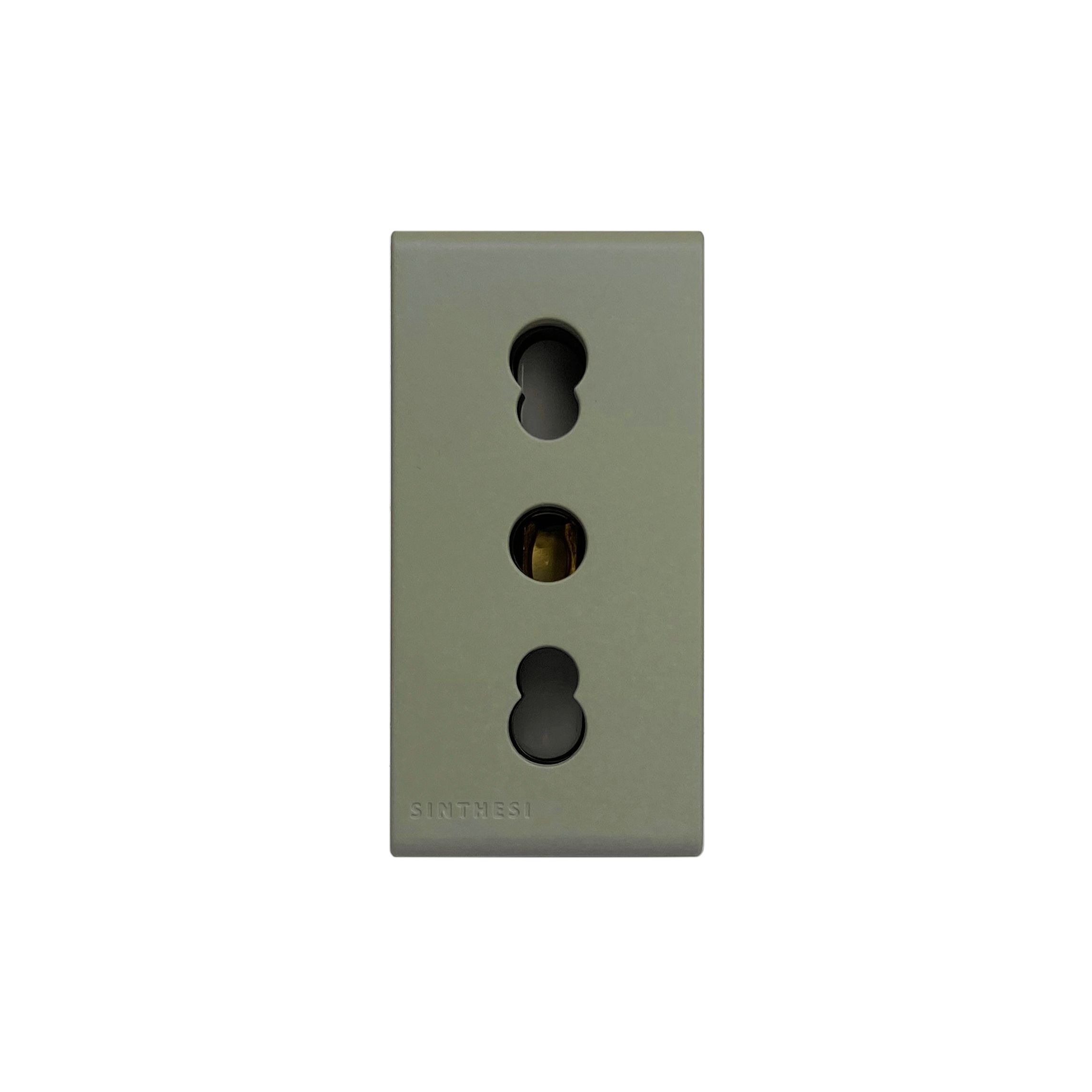 Módulo Tomacorriente Bipaso 10/16A 250V 2P+T S33 Beige Mate 333122 — Sinthesi — Sinthesi