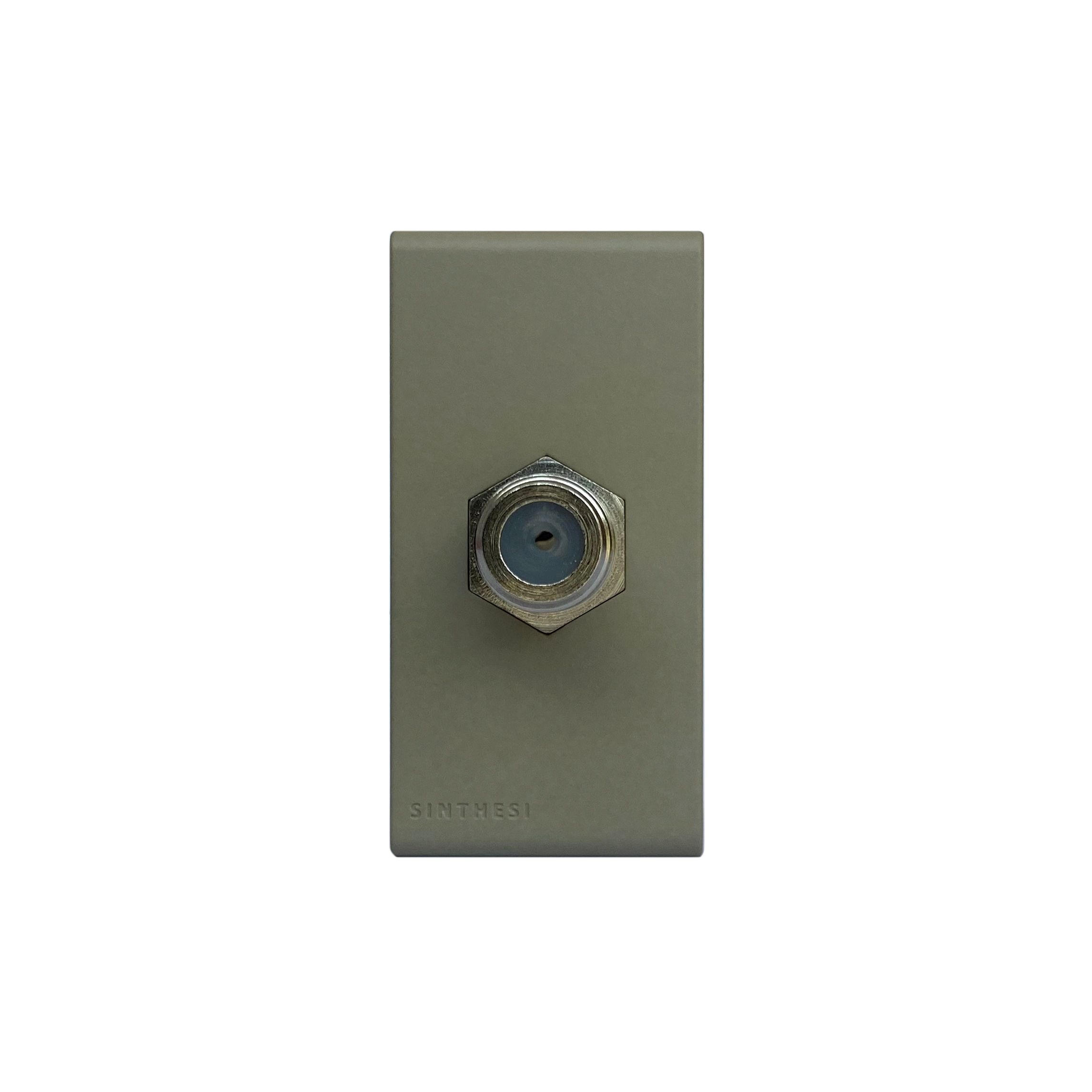 Módulo Toma Coaxial TV SAT S33 Beige Mate 334222 — Sinthesi — Sinthesi