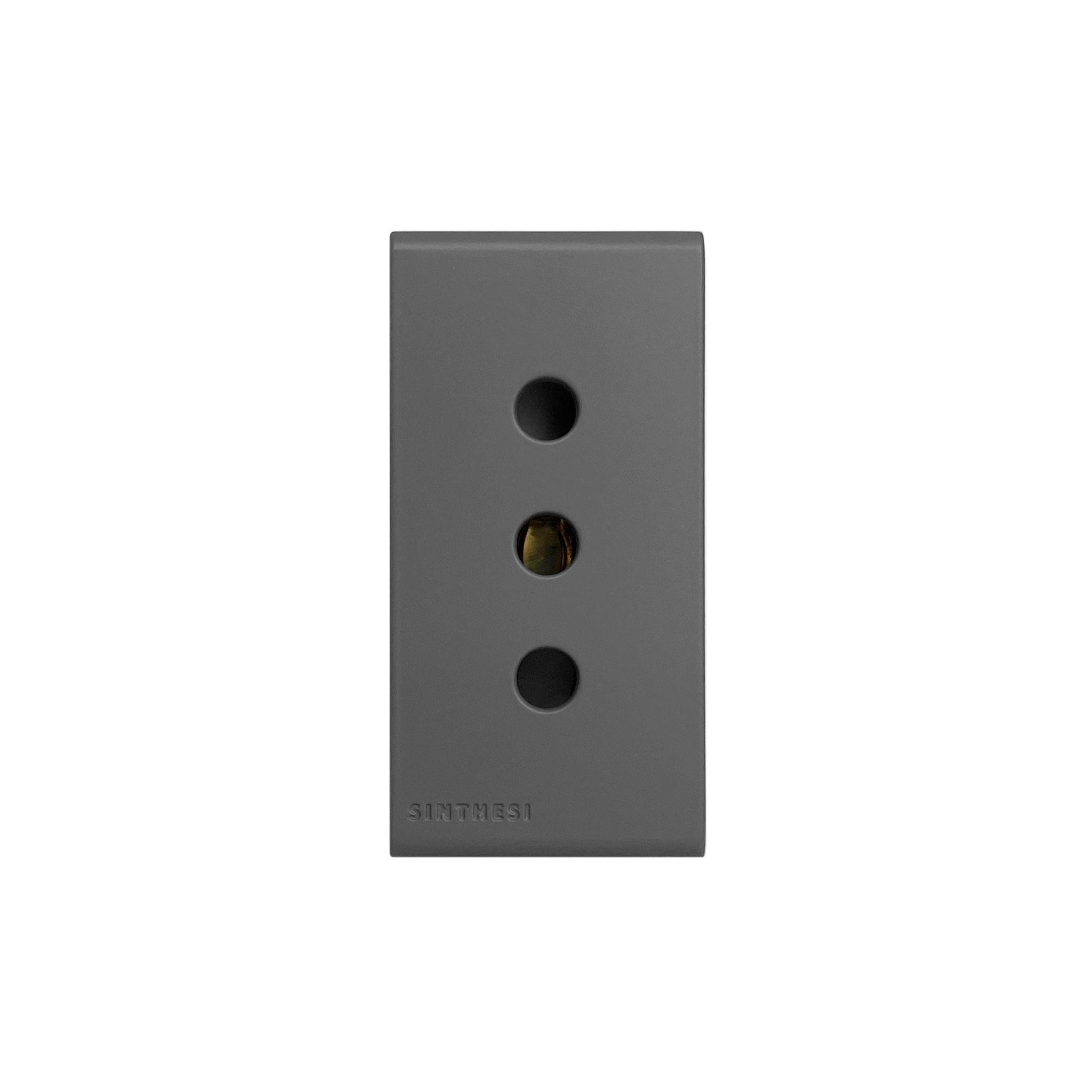 Módulo Tomacorriente 10A 250V 2P+T S33 Grey Mate 333023 — Sinthesi — Sinthesi