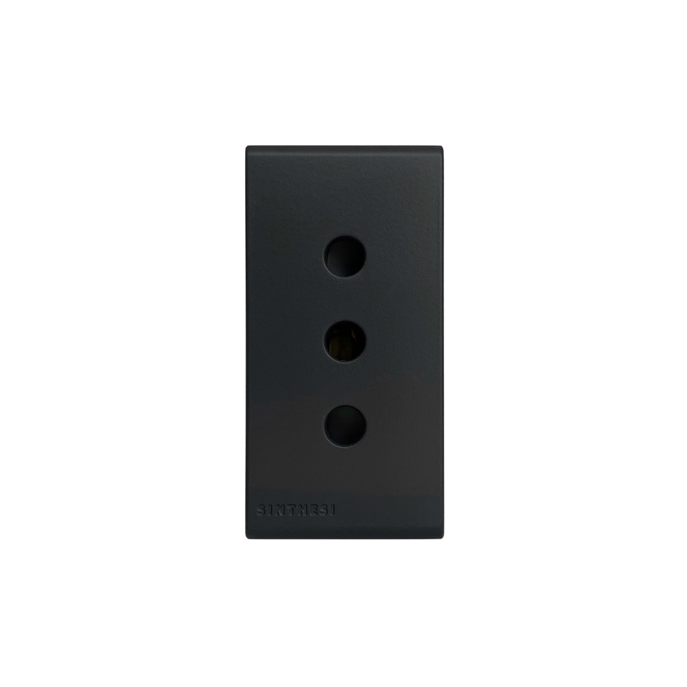 Módulo Tomacorriente 10A 250V 2P+T S33 Noir Mate 333026 — Sinthesi — Sinthesi