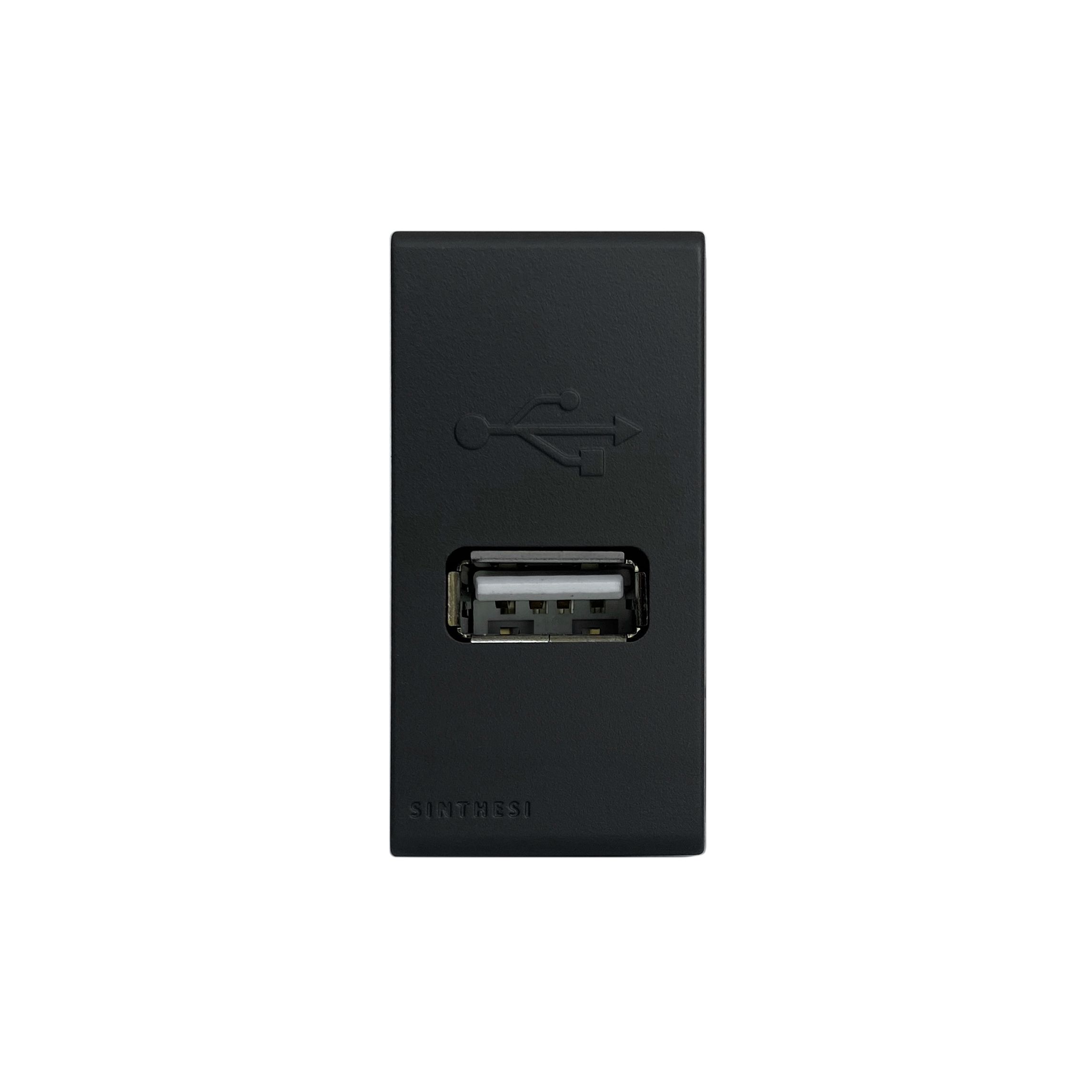 Módulo Cargador USB 1A 5V S33 Noir Mate 334726 — Sinthesi — Sinthesi