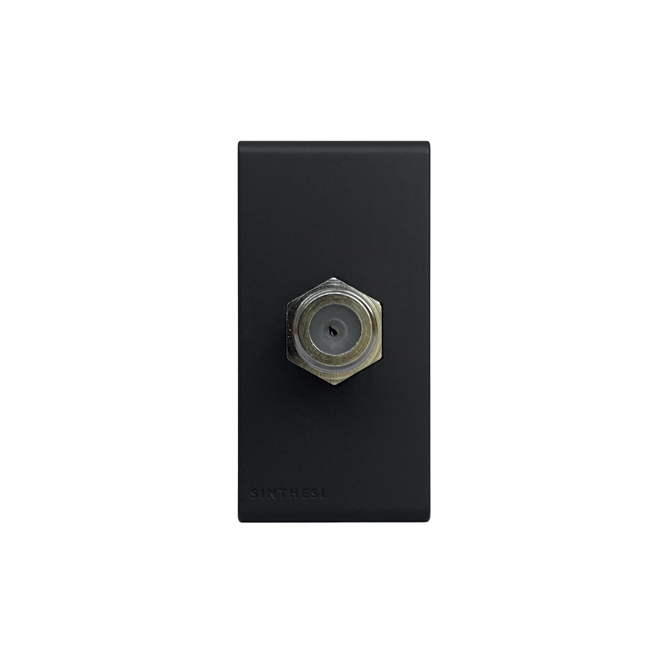 Módulo Toma Coaxial TV SAT S33 Noir Mate 334226 — Sinthesi — Sinthesi