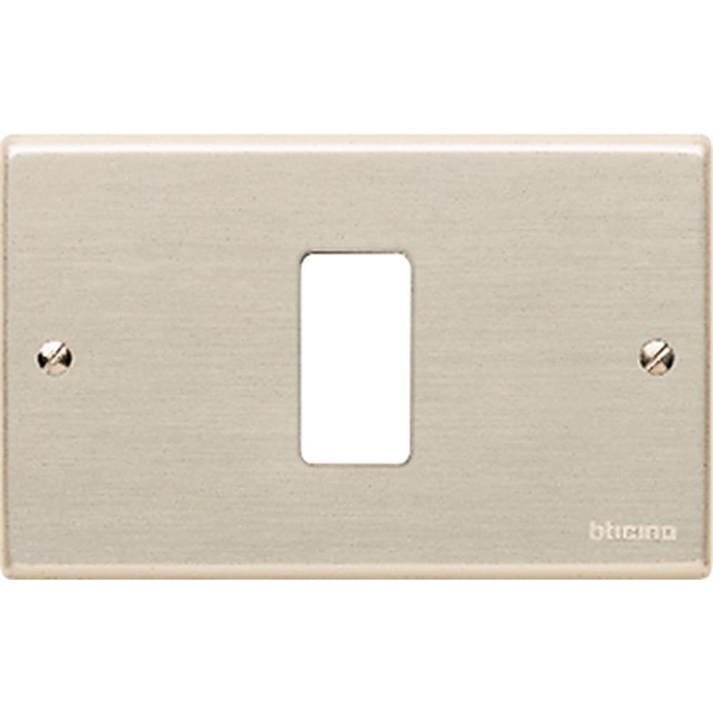 Placa 1 Puesto Aluminio Oxidal Con Tornillo Magic 503/1 (187819) — BTICINO
