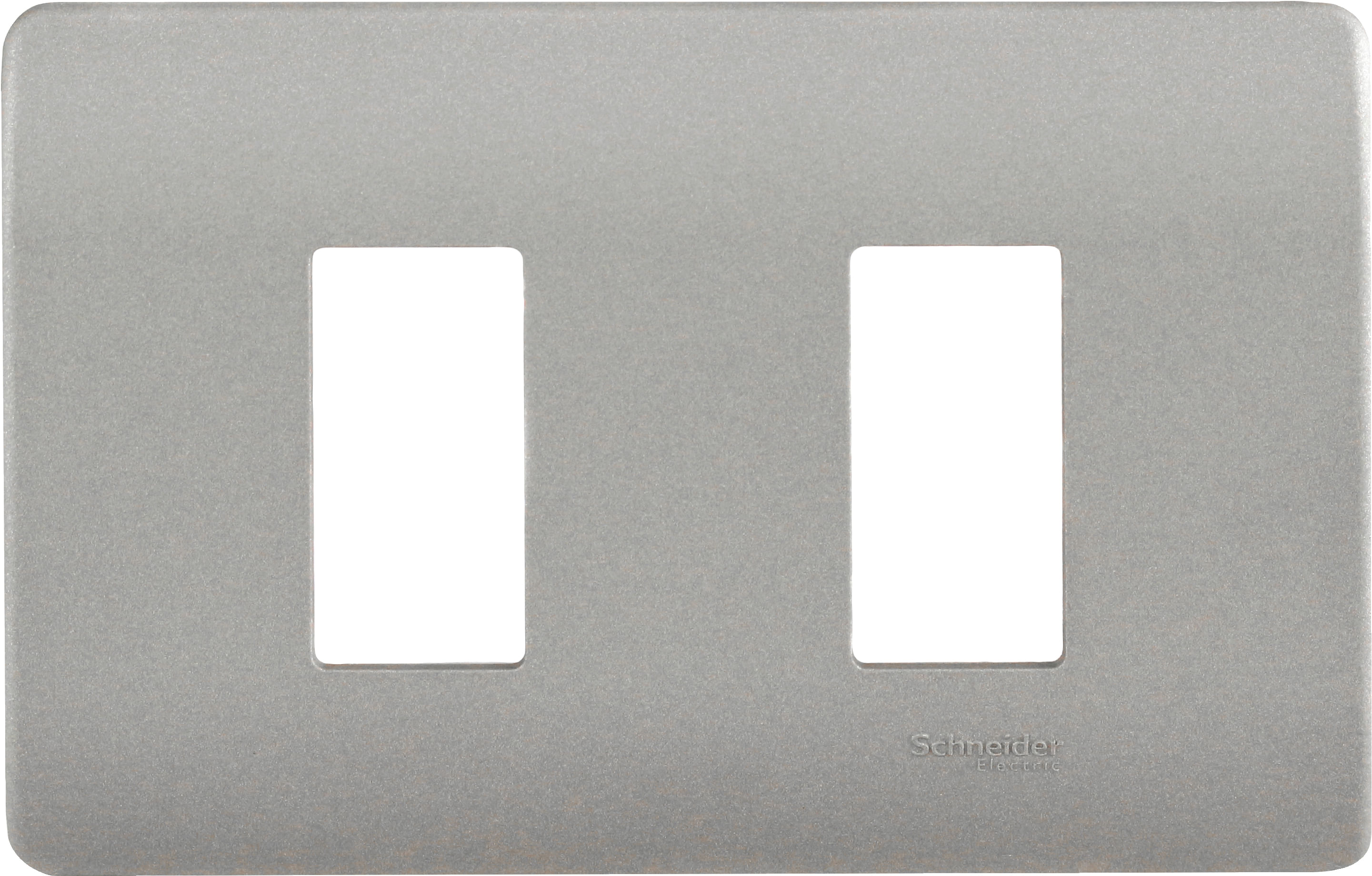 Placa 2 Puestos Con Soporte Niquel Genesis MWD130407452 (187837) — SCHNEIDER ELECTRIC