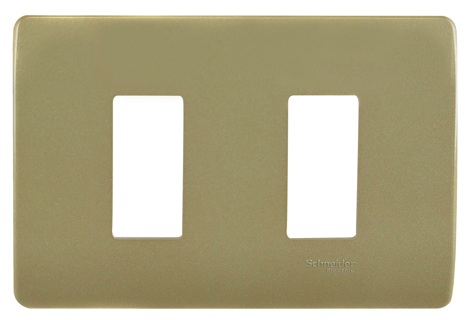Placa 2 Puestos Con Soporte Dorada Genesis MWD130407442 (187843) — SCHNEIDER ELECTRIC