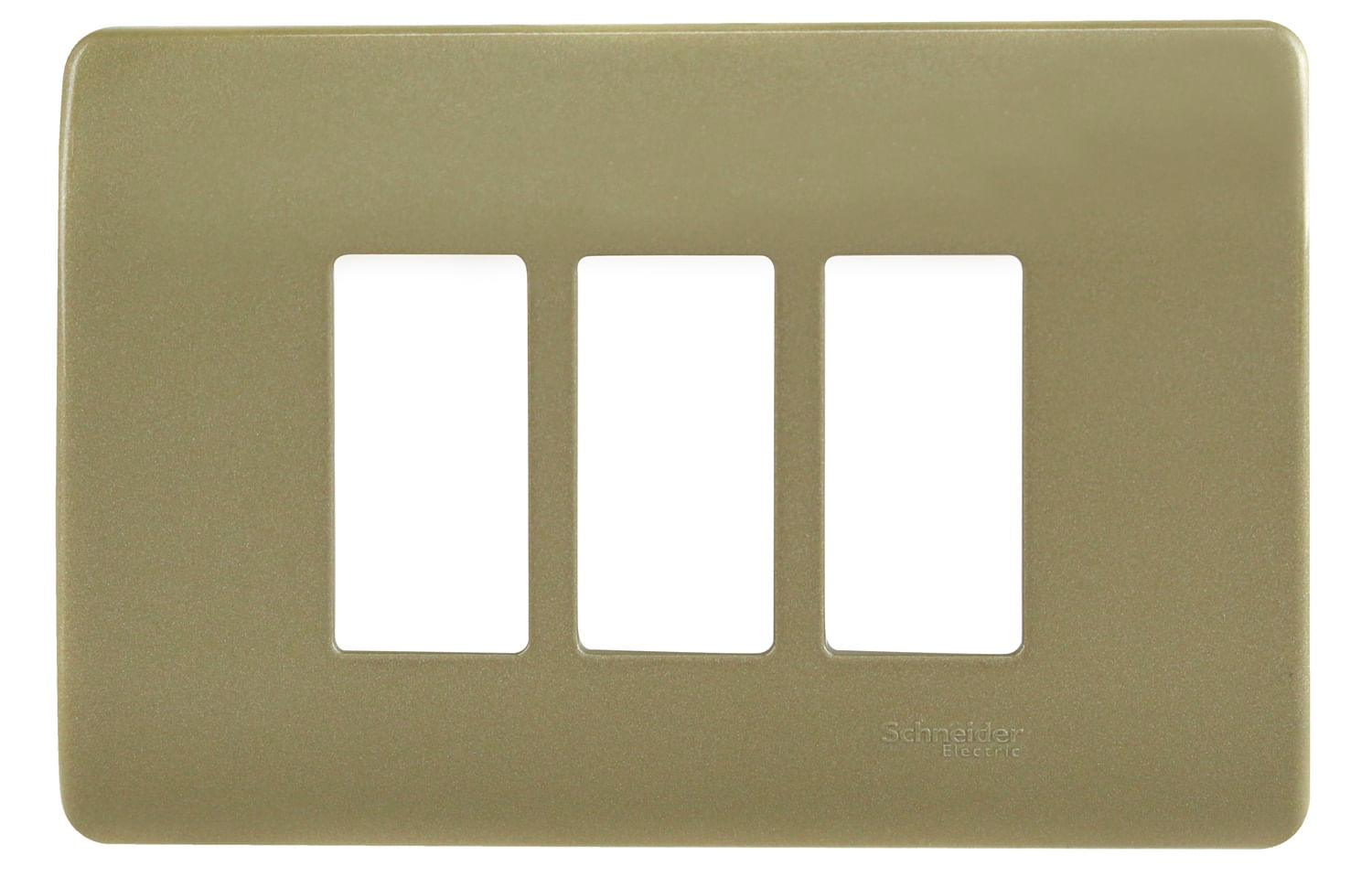 Placa 3 Puestos Con Soporte Dorada Genesis MWD130407443 (187867) — SCHNEIDER ELECTRIC