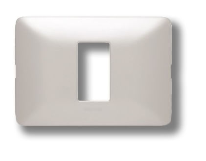 Placa 1 Puesto Aluminio Natural Matix AM503M1AL (187936) — BTICINO