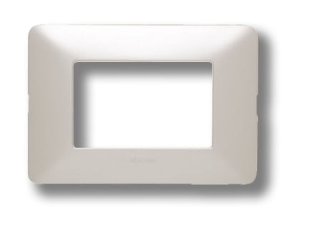 Placa 3 Puestos Aluminio Natural Matix AM503M3AL (187938) — BTICINO