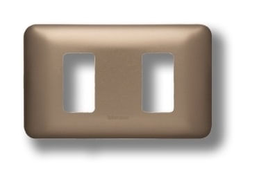 Placa 2 Puestos Aluminio Titanio Nea Magic M903M2TI (187949) — BTICINO