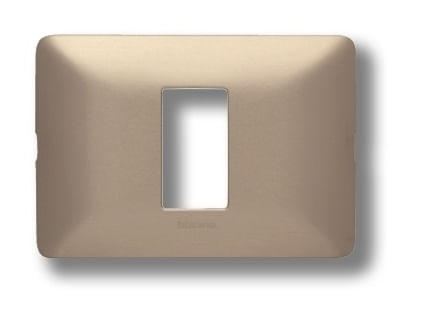Placa 1 Puesto Aluminio Champagne Matix AM503M1CH (187982) — BTICINO