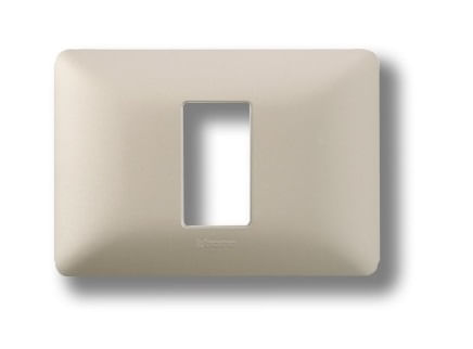 Placa 1 Puesto Metalizado Titanio Claro Matix AM503M1TC (188005) — BTicino